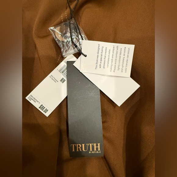 New Truth By Republic Elegant Tan Faux Suede Trench Coat Women's Size Medium - Picture 13 of 16